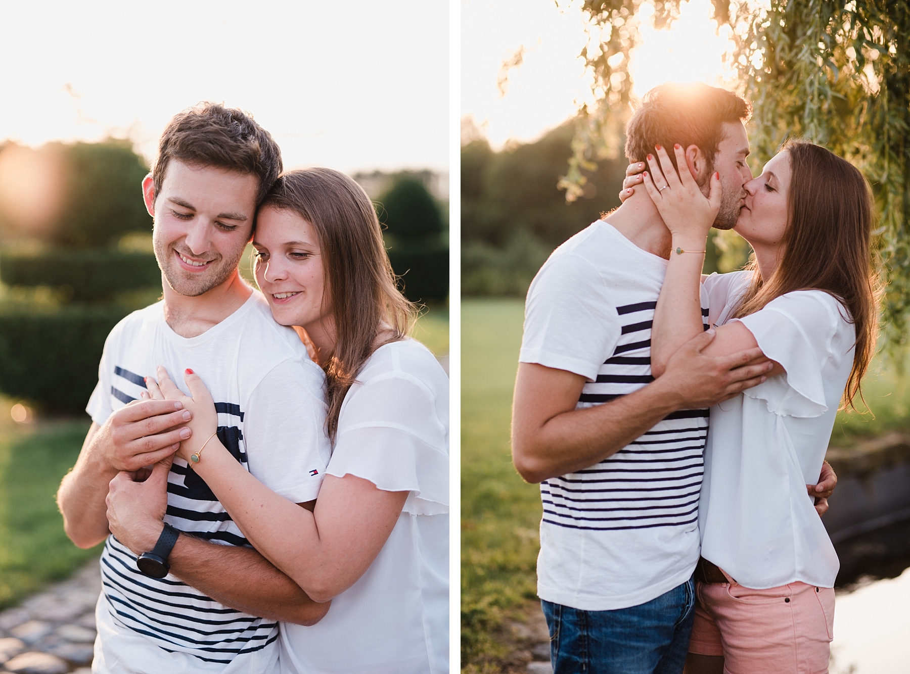 rustic love shooting at sunset